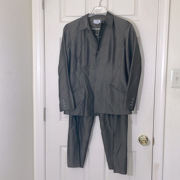 LOFT Greenish Gray Suit Set Size 8p - Picture 1 of 10